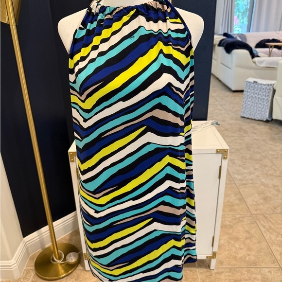 Trina Turk Vibrant Striped Halter Dress, Size XS - Picture 1 of 6